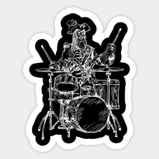 SEEMBO Pirate Playing Drums Drummer Drumming Musician Band Sticker